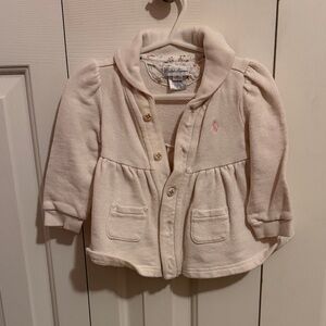 Ralph Lauren Baby Cotton Sweater Jacket with Polo Pony